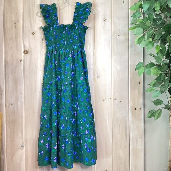 Hill House The Nap Dress A lined Tiered Midi Dress - Picture 2 of 5